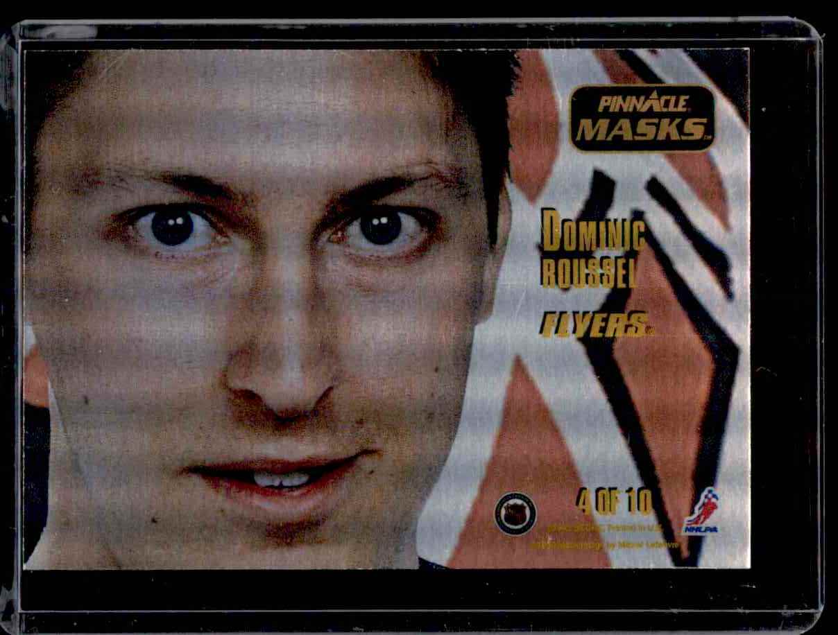 1993-94 Pinnacle Masks Dominic Roussel #4 card back image