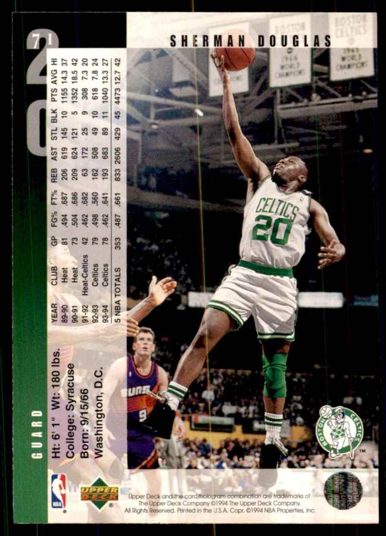 1994-95 Upper Deck Sherman Douglas #71 card back image