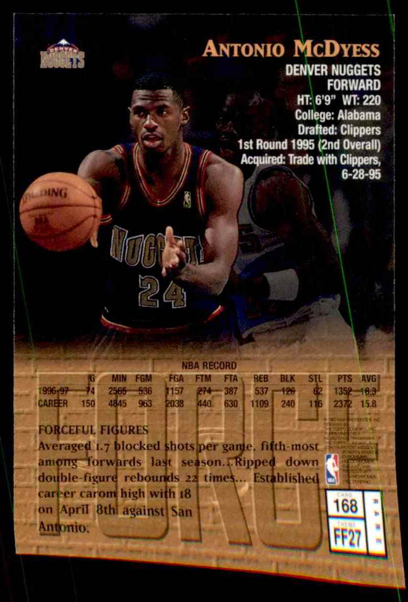 1997-98 Finest Antonio McDyess G #168 card back image