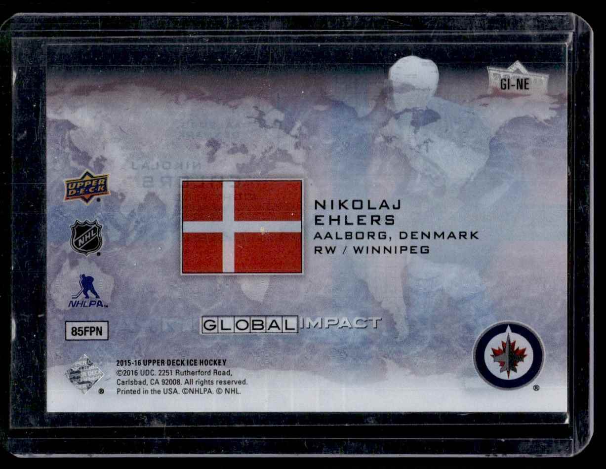 2016-17 Upper Deck Global Impact Nikolaj Ehlers #GI-NE card back image