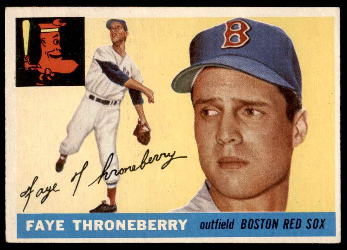 1955 Topps Faye Throneberry  VG-EX #163 card front image