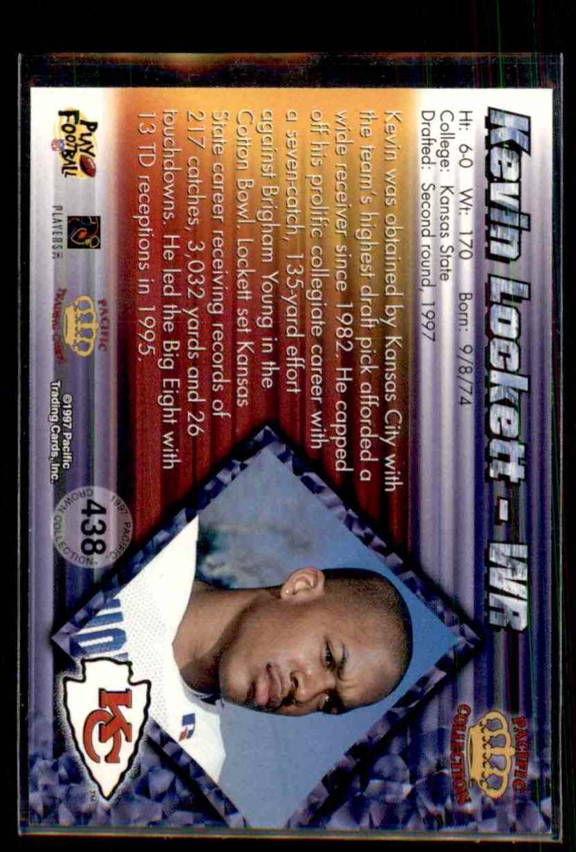 1997 Pacific Kevin Lockett #438 card back image