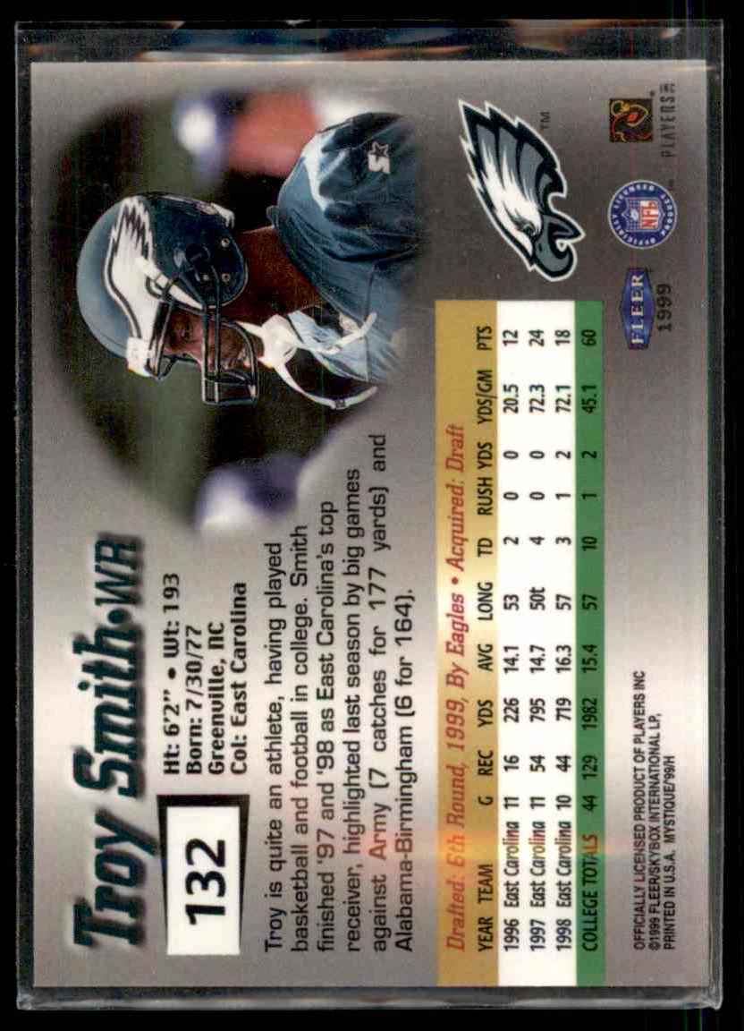 1999 Fleer Mystique Troy Smith #132 card back image