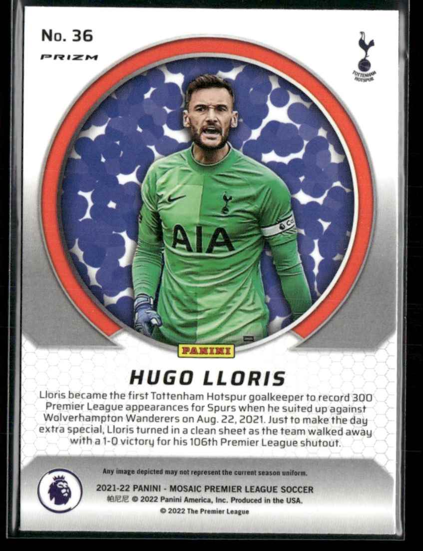 2021 Panini Mosaic Premier League International Men of Mastery Hugo Lloris #36 card back image