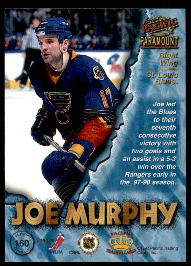 1997-98 Paramount Copper Joe Murphy #160 card back image