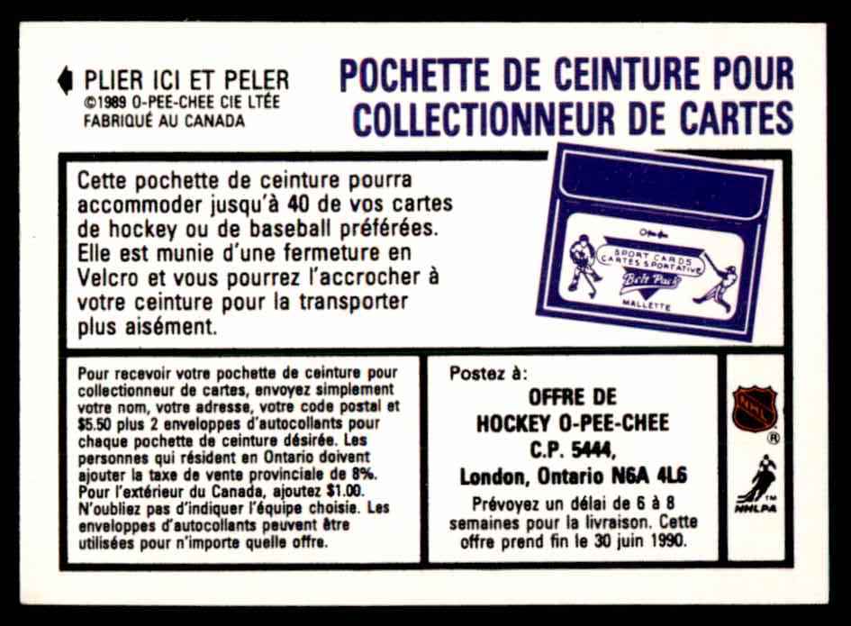 1989-90 O-Pee-Chee Stickers Brett Hull #22 card back image