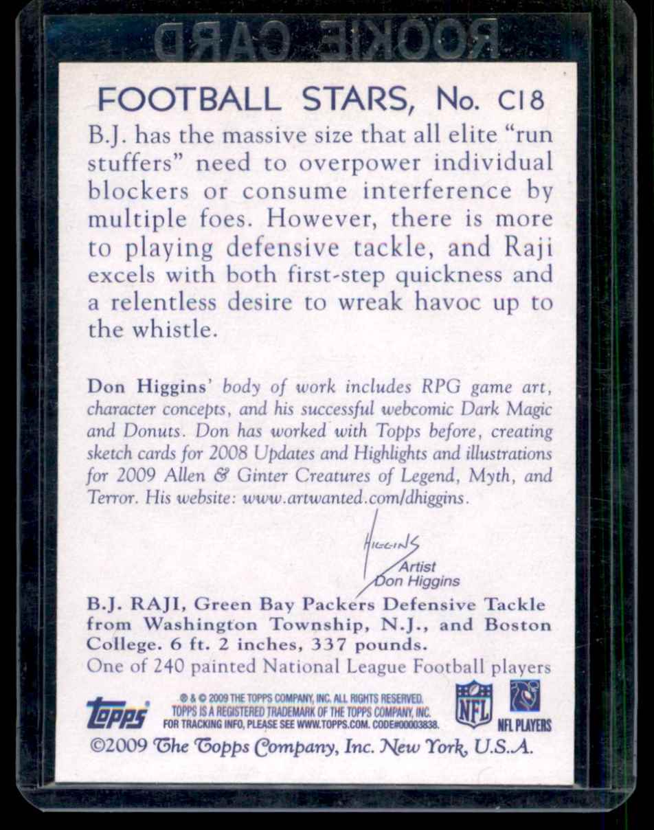 2009 Topps National Chicle B.J. Raji #18 card back image